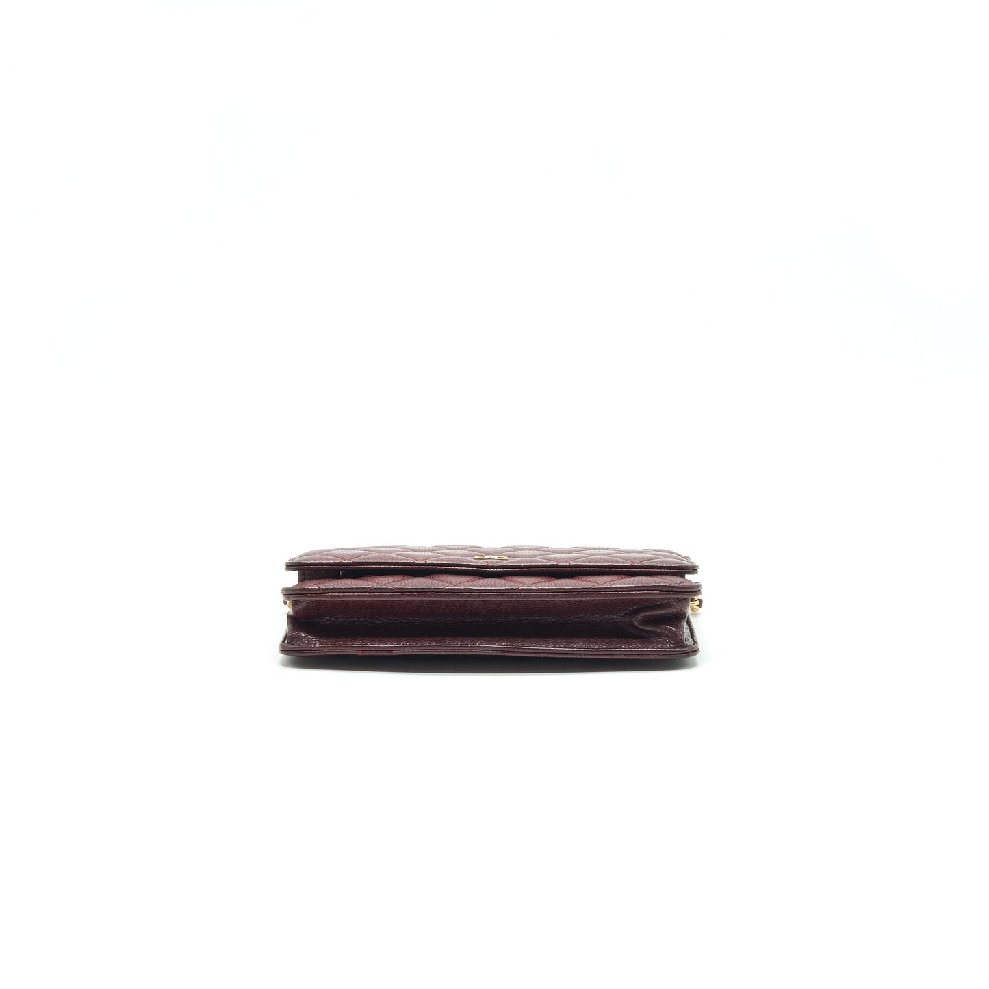 Chanel Burgundy Wallet on Chain Caviar