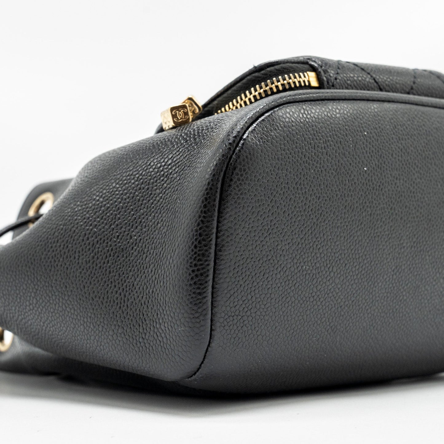 Chanel Business Affinity Drawstring Bucket Bag Caviar Black