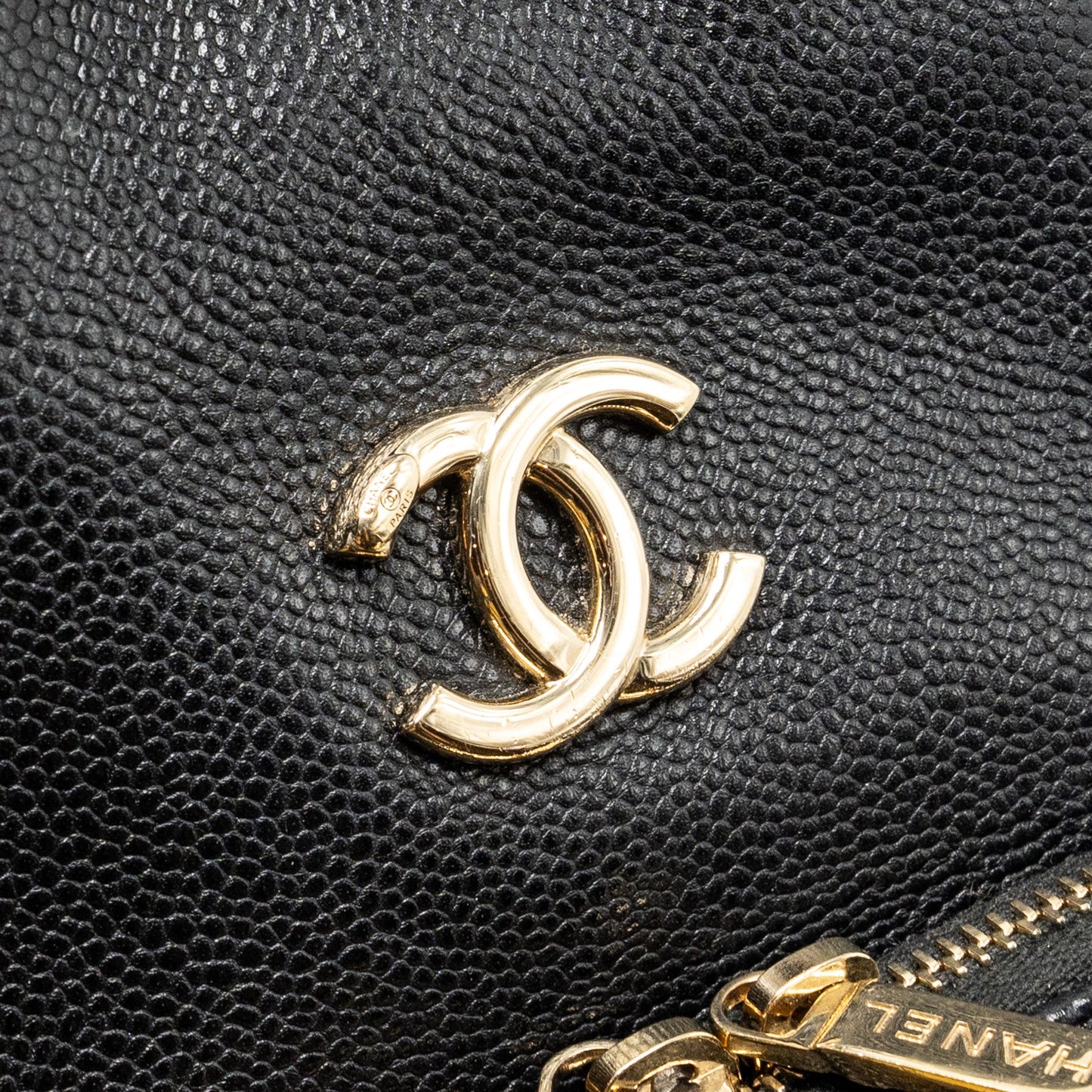 Chanel Business Affinity Drawstring Bucket Bag Caviar Black