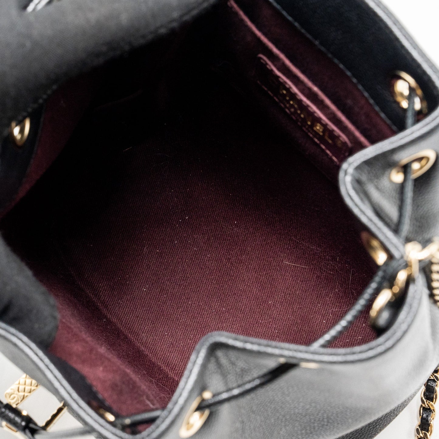 Chanel Business Affinity Drawstring Bucket Bag Caviar Black