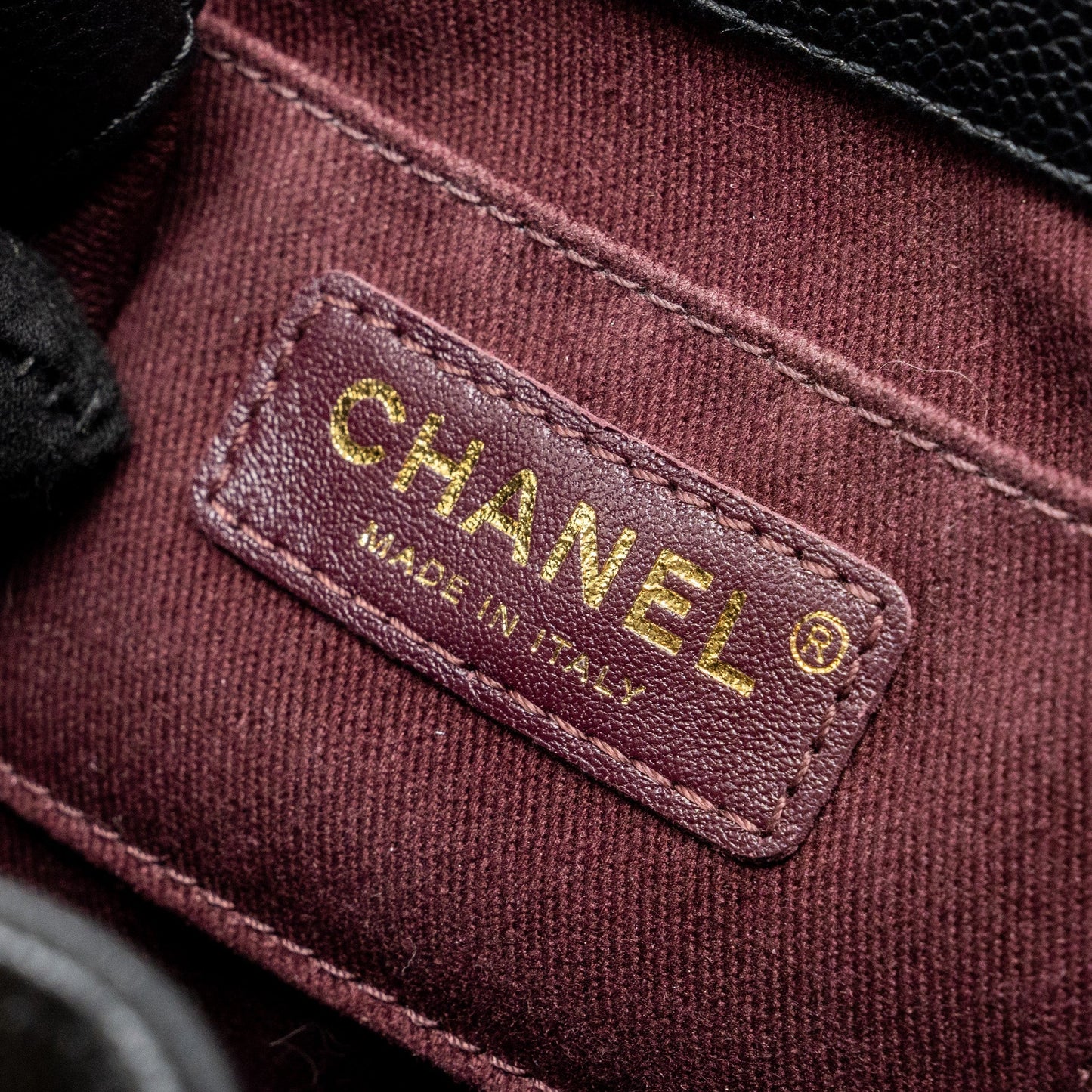 Chanel Business Affinity Drawstring Bucket Bag Caviar Black