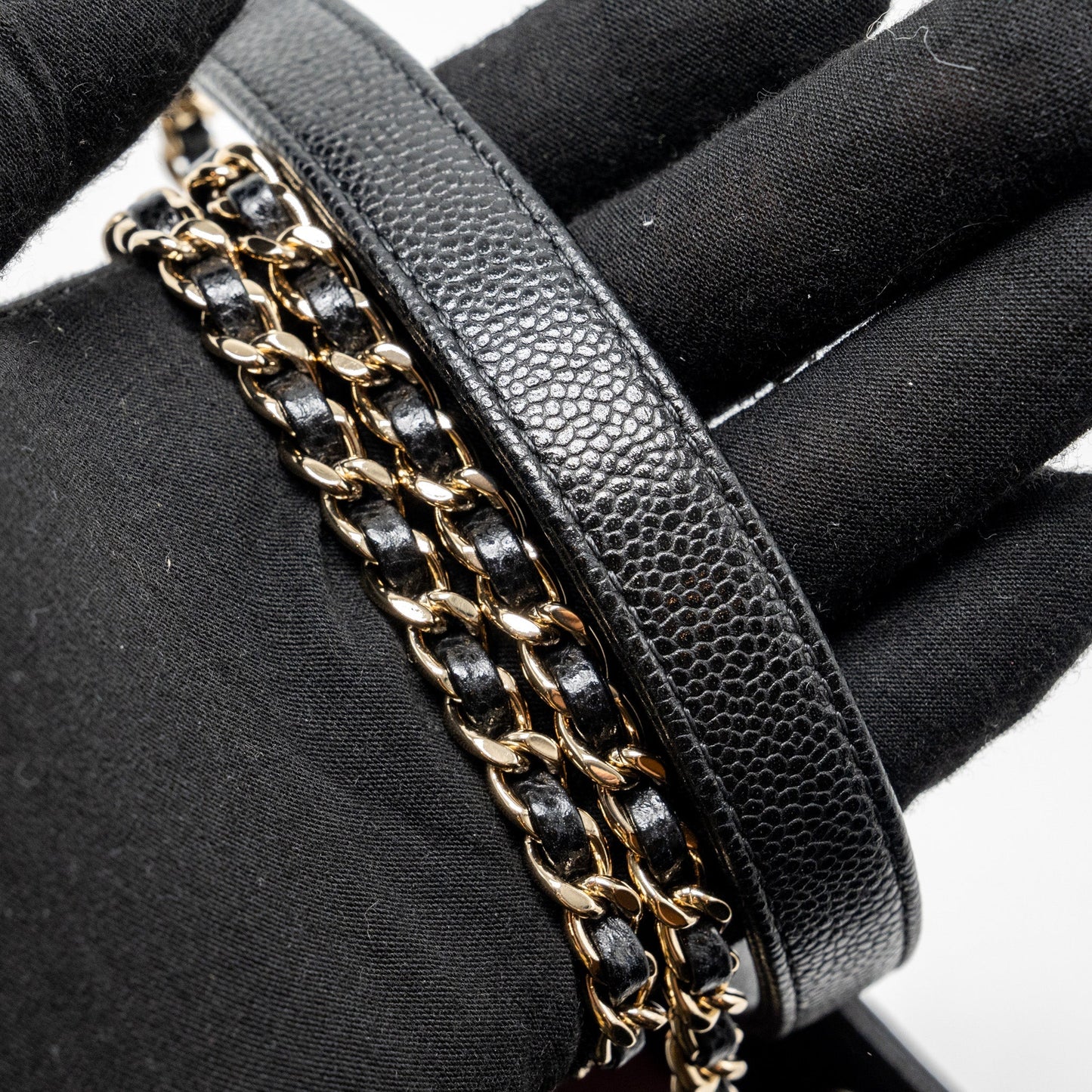 Chanel Business Affinity Drawstring Bucket Bag Caviar Black
