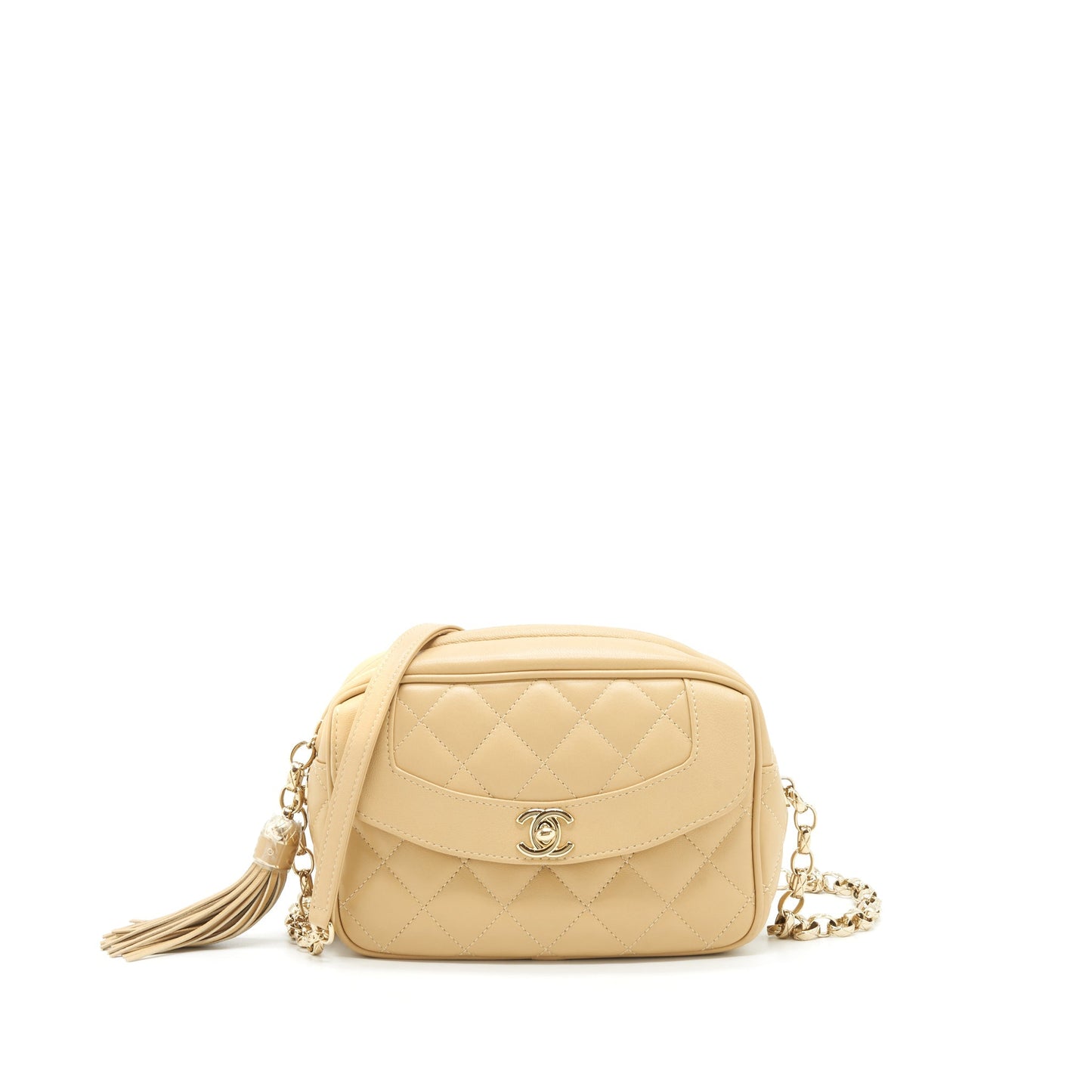 Chanel Camera Bag Lambskin Beige L
