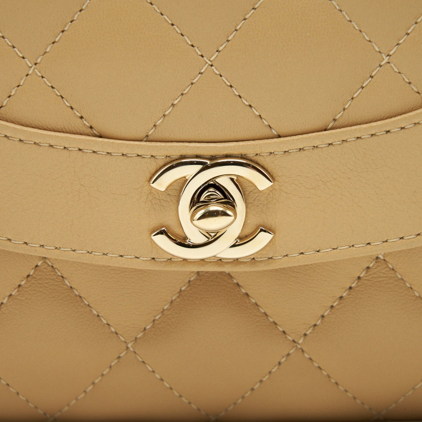 Chanel Camera Bag Lambskin Beige L
