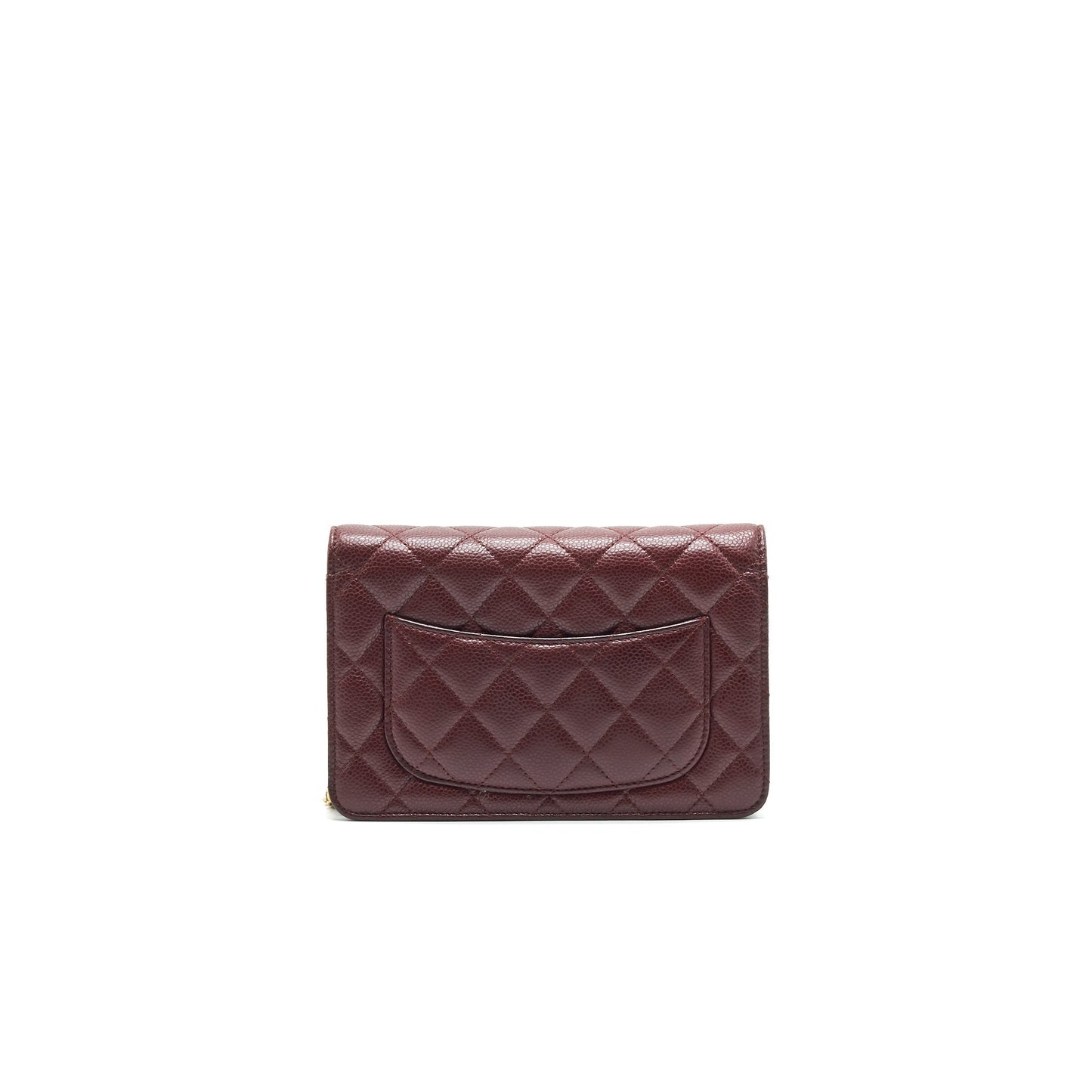 Chanel Burgundy Wallet on Chain Caviar