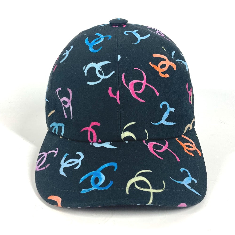 CHANEL cap cotton black 2024Stainless Steel CC COCO Mark