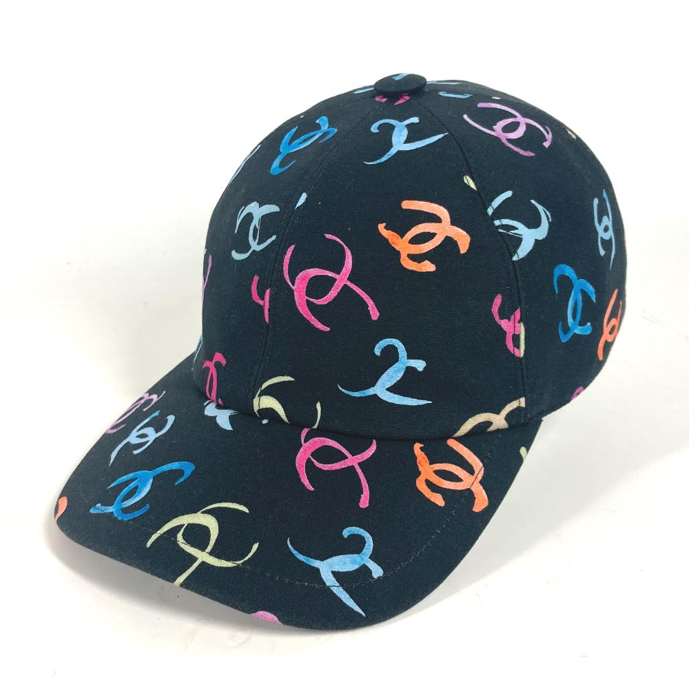 CHANEL cap cotton black 2024Stainless Steel CC COCO Mark