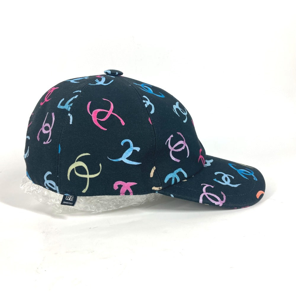 CHANEL cap cotton black 2024Stainless Steel CC COCO Mark