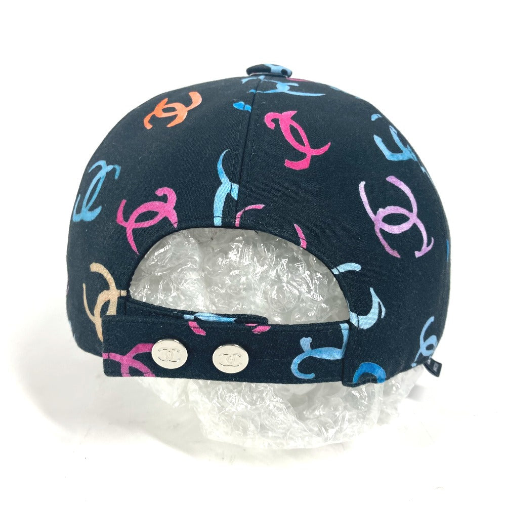 CHANEL cap cotton black 2024Stainless Steel CC COCO Mark