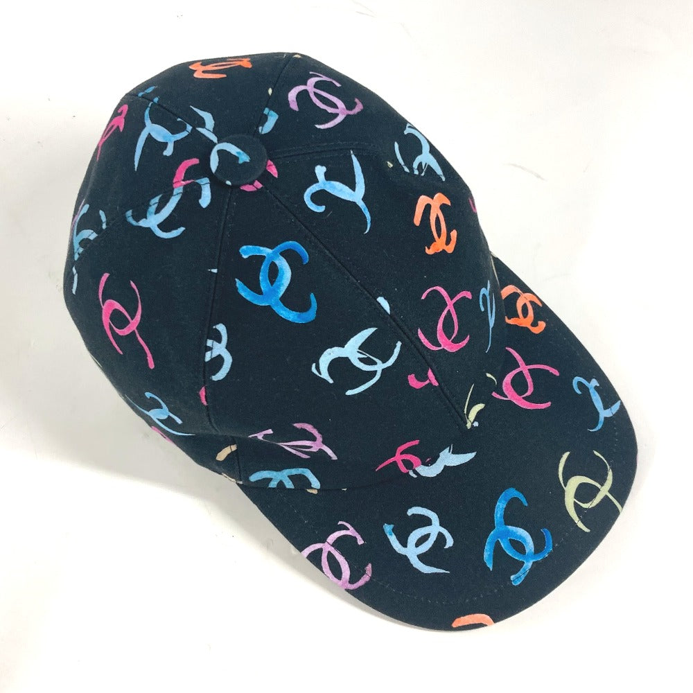CHANEL cap cotton black 2024Stainless Steel CC COCO Mark