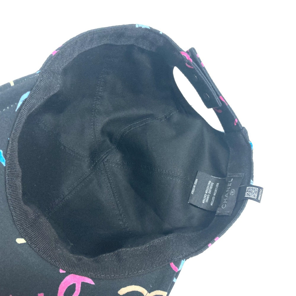CHANEL cap cotton black 2024Stainless Steel CC COCO Mark