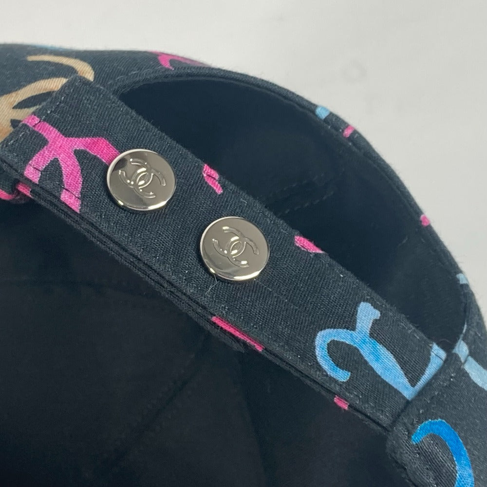 CHANEL cap cotton black 2024Stainless Steel CC COCO Mark